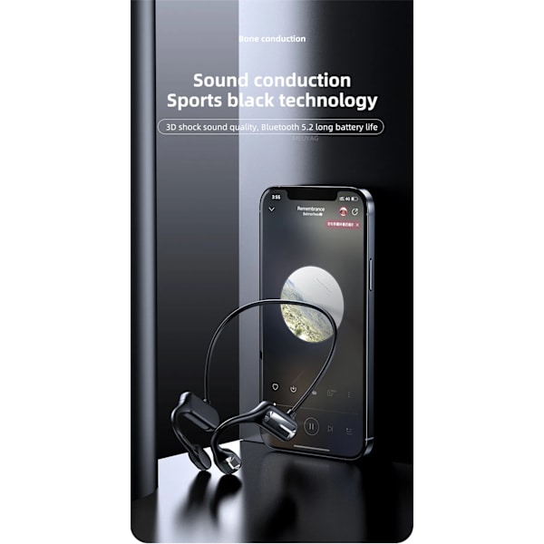 KZQ-trådlöst headset för rörelse black