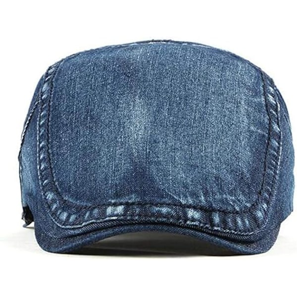 2-pakning Herre Denim Bomull Newsboy Caps Ivy Gatsby Kjøre Jakt Cabbie Hatter{HH}