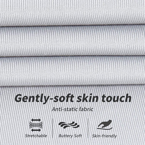Halv Underskjørt for Kvinner med Knyting, Blondekant, Knelang, Kort Skjørt Grå{hh} Grey XL