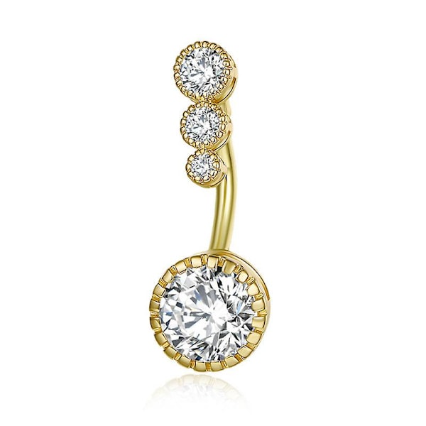 10 stk. sexet 4 zirkon navlepiercing krystal zirkon navle navle navle{hh}