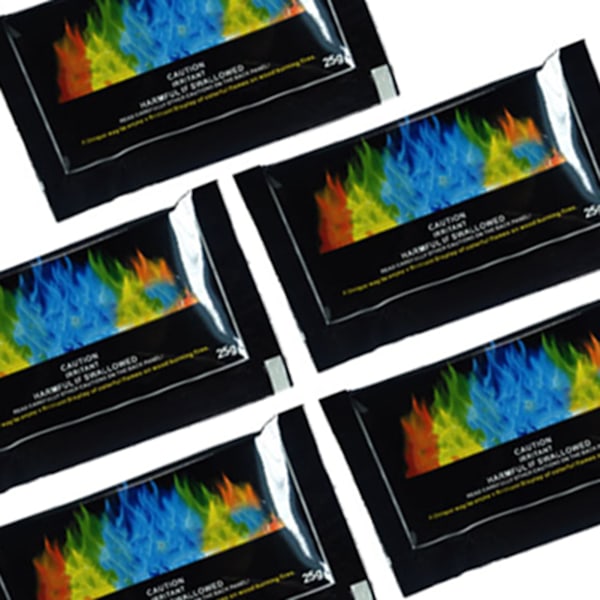 5 st 25g BBQ Camping Färgade Lågor Paket Lägereld Party Färgglada Lågor Färgskiftande Paket 0.3