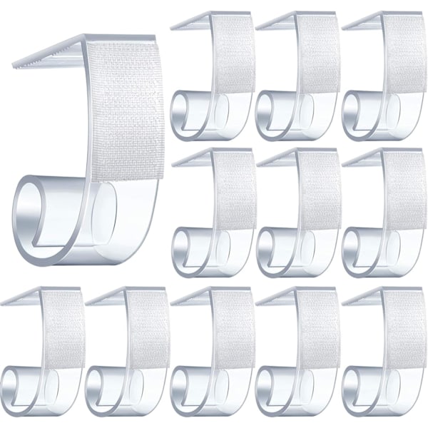 25 Stk. Bordkirtelclips SMC Model Plastik Bordduksclips 3,8-5,1 cm med Velcro til Møder Fester Indendørs Udendørs Begivenheder