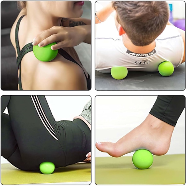 Massage Hockeybold til myofasciel afslapning, fødder, ryg, triggerpunktterapibold, muskelknuder, yoga Green