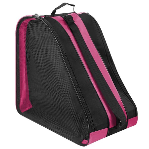 Rullskridskoväska, Skridskopåse för barn, Triangulär förvaringsryggsäck - Rosa Pink