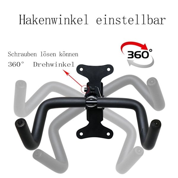 Sykkel veggfeste sykkelholder vinkel og veggavstand justerbar KLB