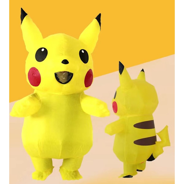 Halloween kostume voksen Pikachu oppustelig kostume årligt møde sjovt sødt tøj