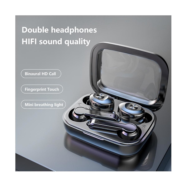 TWS Bluetooth 5.0 -kuulokkeet langattomat nappikuulokkeet 9D Stereo Urheilu Vedenpitävät Neljä nappikuuloketta Headset Hea