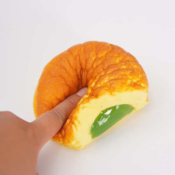 Dekompresjonsleker, PU-simulerte sakte tilbakeslagsbrødlekker, simulerte matleker, fyllvæske, brødleker yellow
