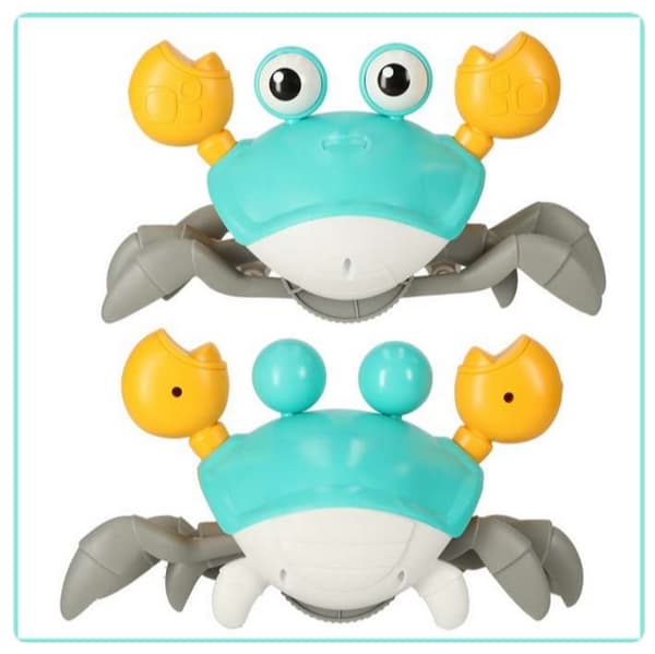 Interactive Crab Crawler Baby Crab Music Toy, Electronic Light Up Crawling Toy 150