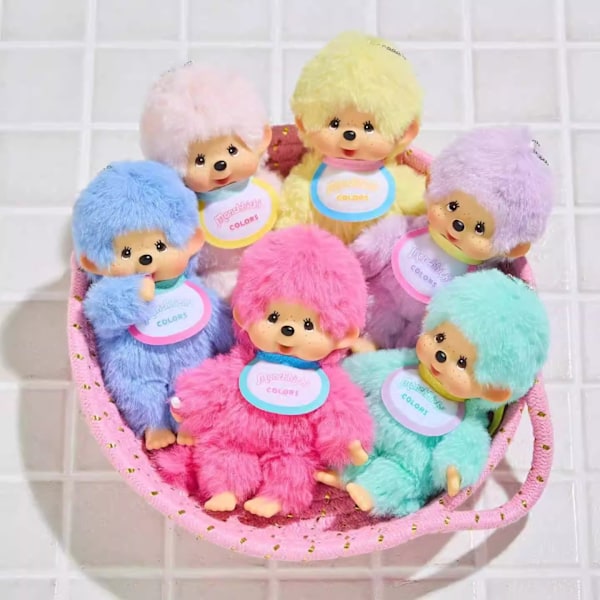 15CM Monchhichi par stående transformations plys legetøj nøglering dukke (tilfældig)