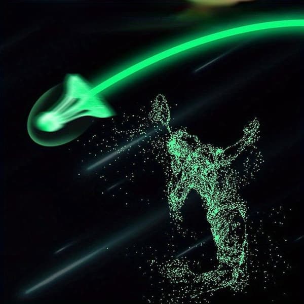 6 stk. selvlysende vindtætte badmintonbolde fluorescerende 6pcs