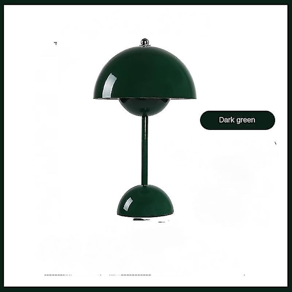 Bordlampe, Øyevennlig LED Blomsterpotte Bordlampe Bærbar for Skole{HH} Dark Green