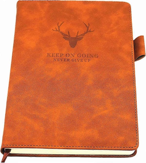 A5 Notesbog - Hardcover Executive Notesbøger med Premium Tykt Papir, Linjeret Notesbog, 8.3\"5.8\", 360 Sider (Brun)