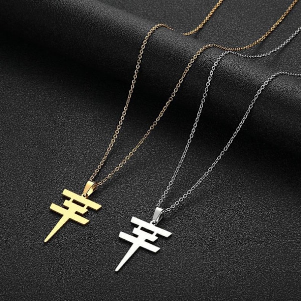 （silver）Halsband i rostfritt stål Tokio Hotel Logotyp Hänge Bill Kaulitz