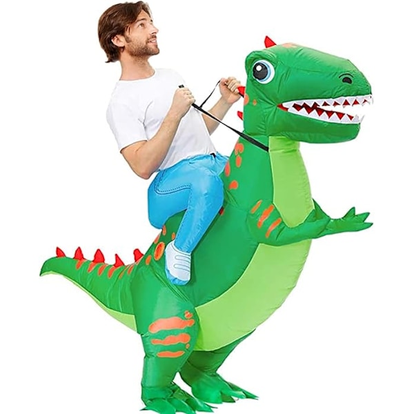 Oppustelig dinosauruskostume, sjovt oppusteligt kostume Halloween og julefest cosplay kostume til teenagere voksne børn