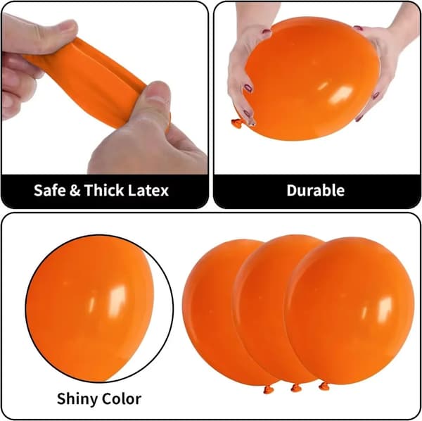 Tacksägelse orange pumpa ballongkedjeset för hösttemafestdekoration Balloon Chain Set