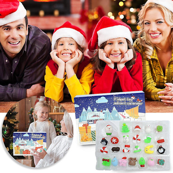 Julkalender Nedräkning Överrasknings Blindbox Riv- och Dekompressionsleksaksset