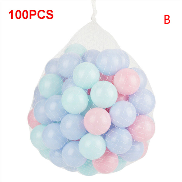 Roliga 100/200 Färgglada Bollar Mjuk Plast Havsboll Baby Barn S 100PCS