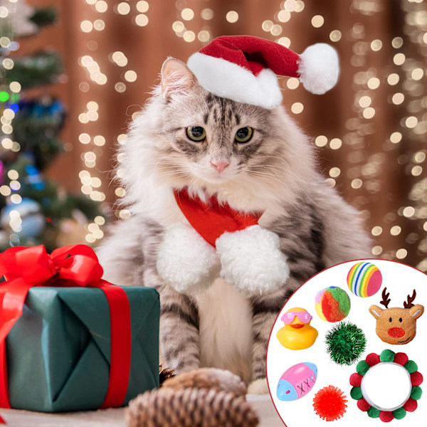 Adventskalender med 24 fack - kattleksak docka klocka leksak kattleksak blind box-B