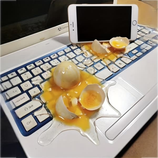 1 stk. Narredag Knuste Egg Mobiltelefonholder Knuste Egg Knuste Egg Knuste Egg Blåst Baby Melk Te Parodi Psykiske Leker A