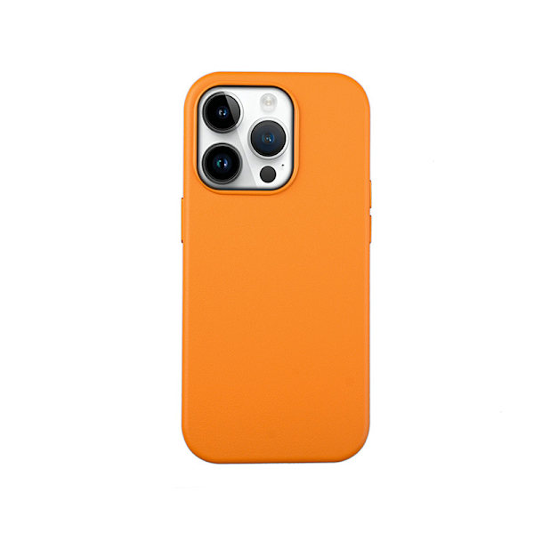 Lämplig för Apple 14 Nappa mönster mobiltelefonfodral slätt läder magnetiskt mobiltelefonfodral Yellowish brown For more models please