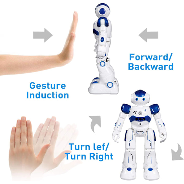 Robotleketøy for barn - med IR-kontroll og LED-øyne