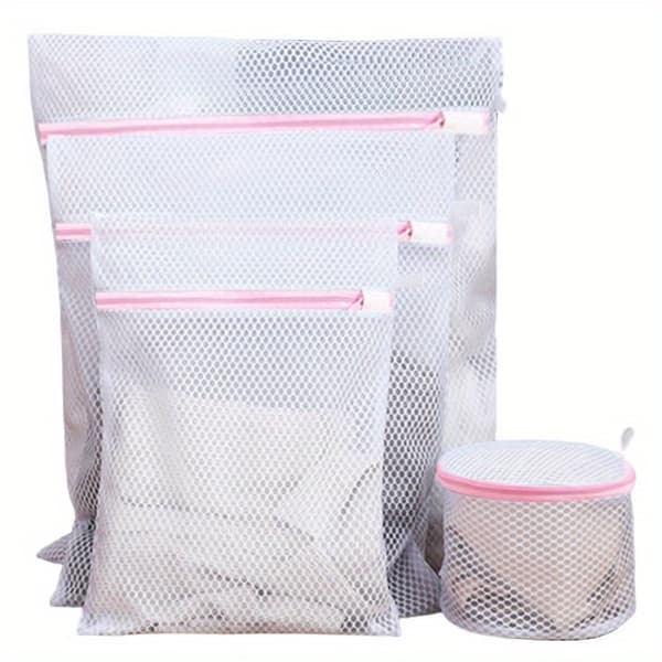 4 st Tvättnätspåsar Kraftig Polyester Dragkedja 4pcs