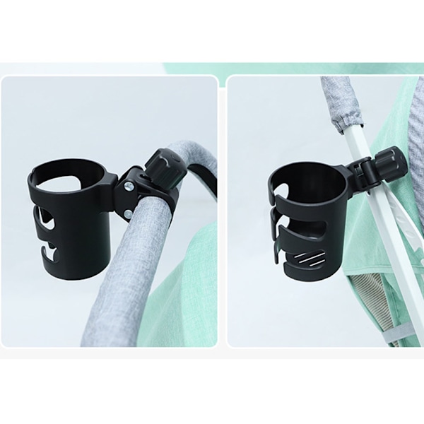Baby Mugghållare Universal 360° Roterbar Dryckesflaskhållare för Barnvagn Rullstol