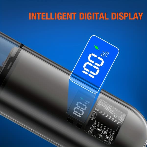 1 st 's & 's Näshårstrimmer med Digital Display, USB Mini Näshårsklippare, Hållbar ABS-design, LCD-skärm & Hastighetskontroll för Grooming Orange 1pc
