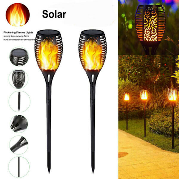 4 stk Solcellelamper Flammelys for Halloween Jul Vanntett