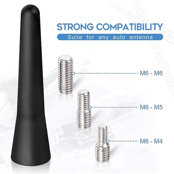 Auton FM Dab -antenni Autoradion antenni 6,5 cm Mini lyhyt auton antenni tehokkaalla FM/AM/Dab- Täydellinen