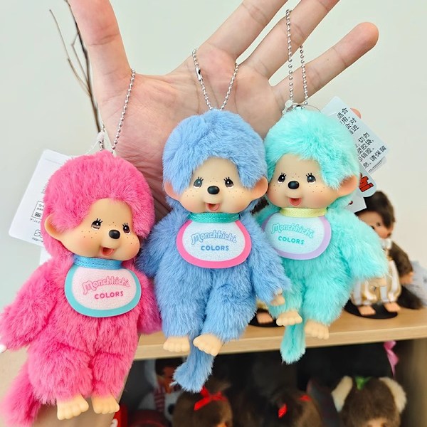 15CM Monchhichi par stående transformation plyschleksak nyckelring docka (slumpmässig)