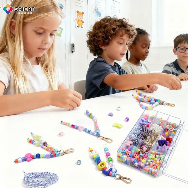 Akryl bogstavperle DIY smykkesæt til armbånd, nøglering og håndlavet tilbehør 350pcs