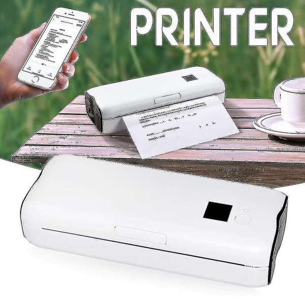 Mini Blækfri A4-printer Multifunktionel Mobil Printer til Billedjournal (Kun A4-papir)