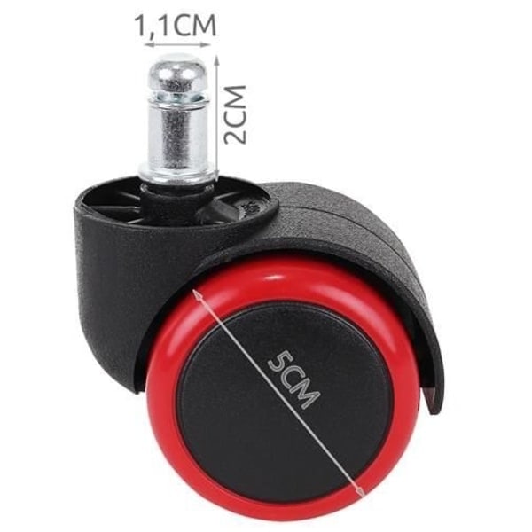 5 kpl toimistotuolin pyöriä - 11 mm