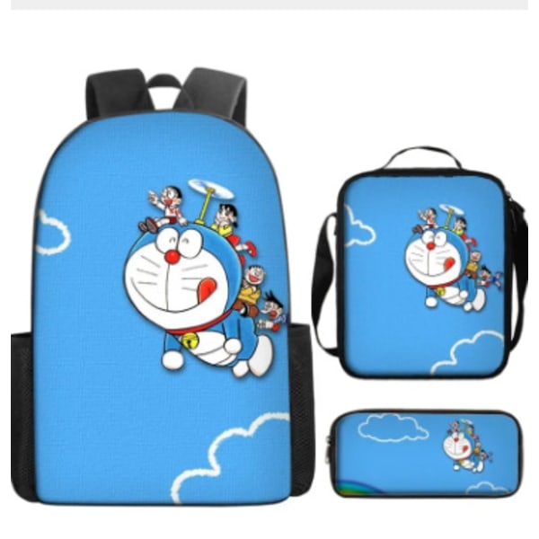 Tecknad Kuromi tredelat set Cinnamon dog KT katt tecknad grund- och gymnasieelever skolväska barnryggsäck 7 Backpack