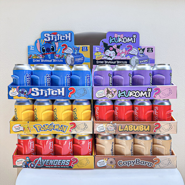 Stitch Coca-Cola -tölkki yllätyslaatikko nukke avaimenperä tölkki yllätyslaatikko koristeet käsintehty muoti leikki riipus koristeet Coolomi-Can Blind Box Random one