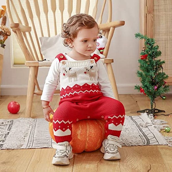 Baby Pojke Julkläder Småbarnskläder Flicka Baby Tröja Re
