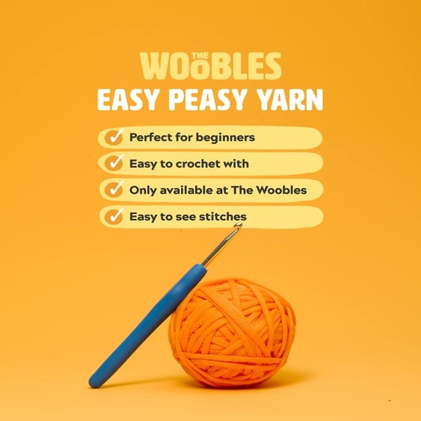 Woobles Nybörjar Kit för Virkning i Simple Pea Garn, som Visats på Shark Tank Penguin chicken