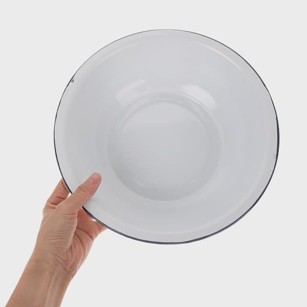 Old-fashioned Enamel Mixing and Salad Bowl Large Capacity 28 cm