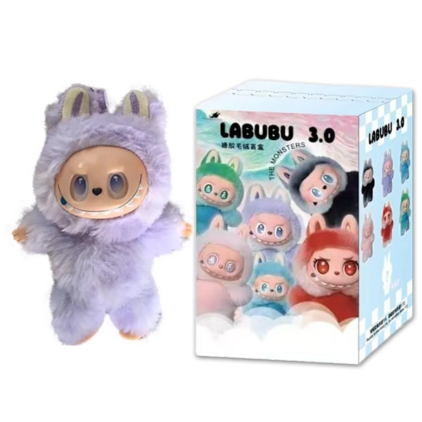 Labubu V3 The Monsters Big Into Energy Series Vinyl Plysch Hänge Blind Box Ansiktsdocka Actionfigur Nyckelring Gåva{HH} E