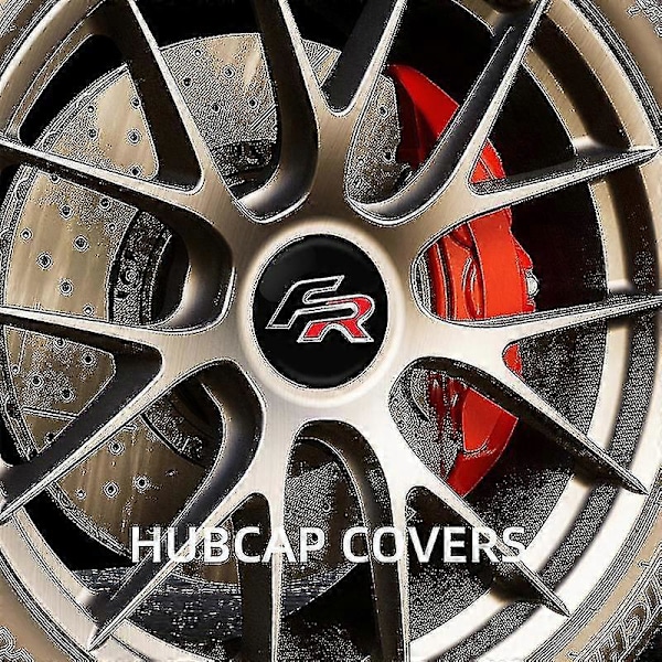 st 56 mm navkapseldekaler, bilfälgar, fälgdekaler, emblemöverdrag, dekoration för Seat Cupra Fr+ Ibiza Leon Altea Belt Racing, för Fr