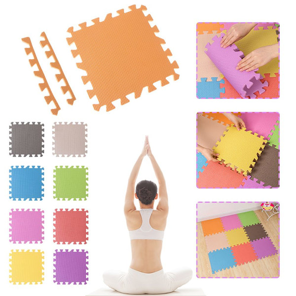 1/3 ST Baby Lekmatta EVA Skummatta Yogamattor LILA 3 ST