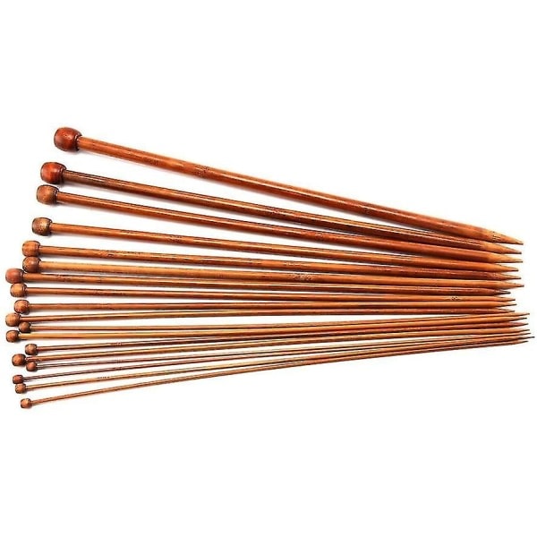 Bambus Spisepinner Sett Enkeltspiss Karbonisert 2mm-10mm 36stk