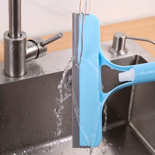 3-i-1 Spegelskrapa med Avtagbar Mikrofiberduk Blue