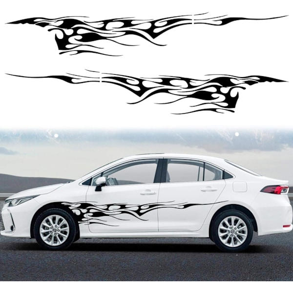 2 kpl 261 cm Liekki Grafiikka Auton Korin Sivutarroja Liekki Kilpa-ajo Urheilu Raita Autotarra Universaali Vinyylitarra Kaikille Autoille Kuorma-autoille Maastoautoille