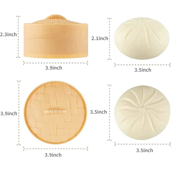 Stressbollar Leksaker - 4-pack Stora Ångfyllda Dumplingbullar, Sq