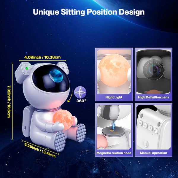 Starry Sky Projector Galaxy Night Light, Starry Sky Nebula Ceiling LED Lamp with Remote Control, Best Gift for Kids and Adults