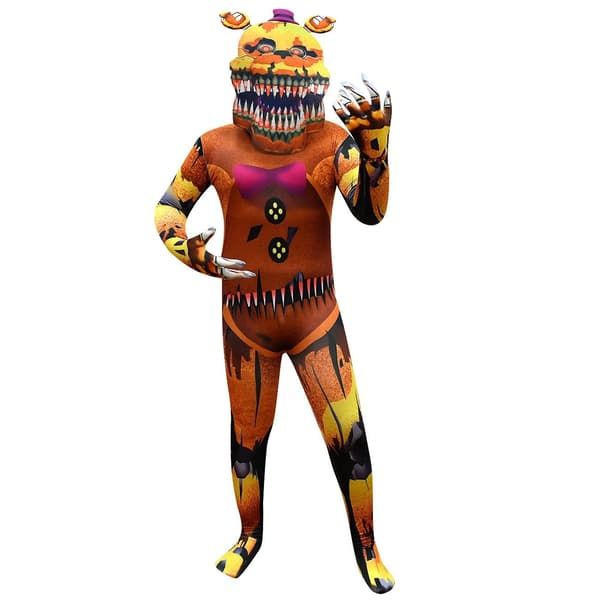 Halloweenkostume til børn med fastgjort hætte - Cosplay Romper Jumpsuit 4575 140cm