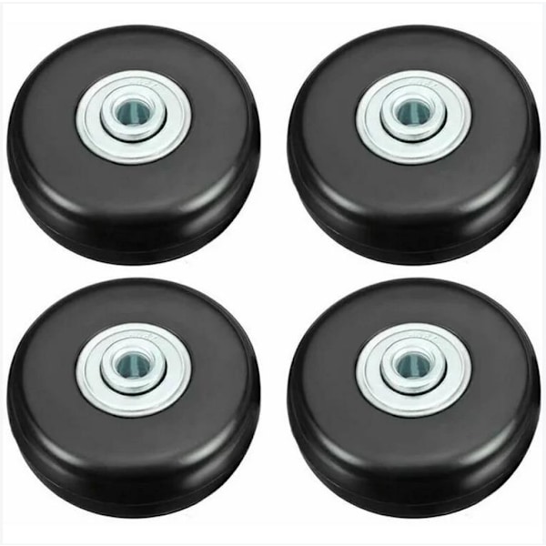 Suitcase wheels, 50mm replacement silent swivel rubber wheels set of 4